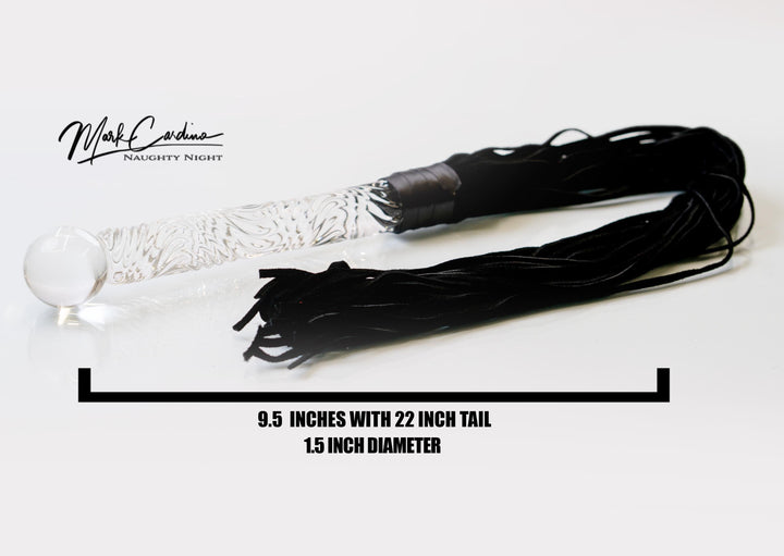 Glass & Black Suede Flogger