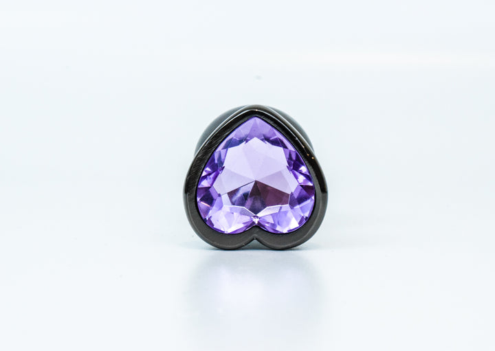 Gunmetal Jewel Heart Butt Plug