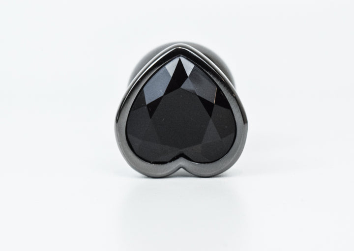 Gunmetal Jewel Heart Butt Plug