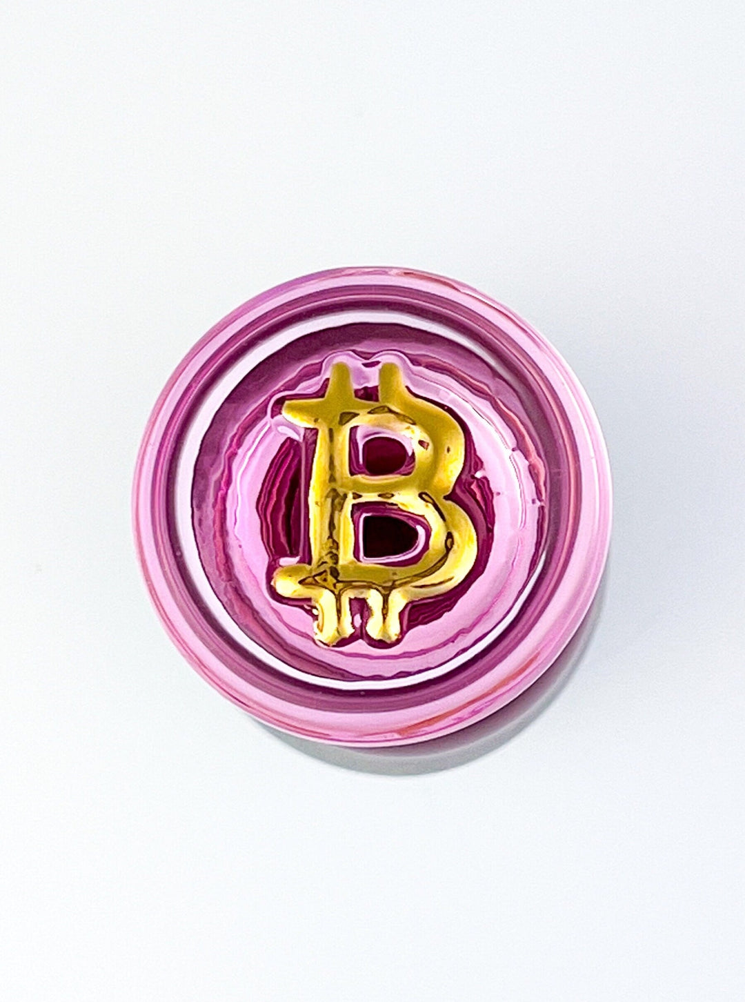 Bitcoin 22K Gold Emblem Glass Plug Toy