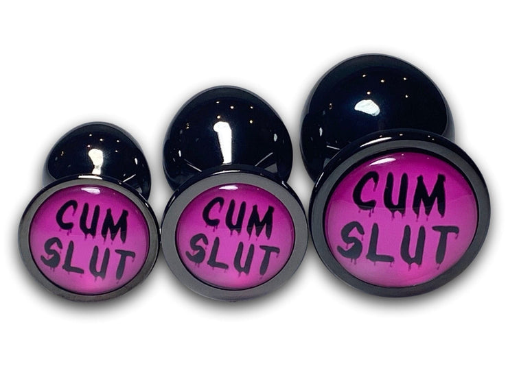 Butt Plug Cum Slut Metal Anal plug,Anal Sex Toy,Stainless steel,Anal plugs, Butt plug Set, Three Sizes, Butt plugs, Anal Sex Toy, BDSM Gift