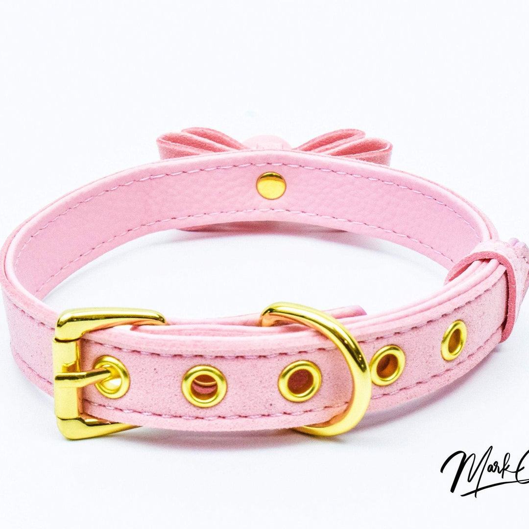 Pink & Gold Bell Choker Collar