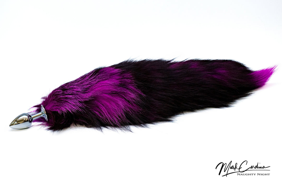 REAL FUR 17" FOX TAIL PLUG | PURPLE FADE Indulge REAL FUR 17" FOX TAIL PLUG | PURPLE FADE Indulge