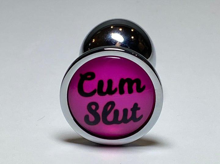 Cum Slut Butt Plug With Script Letters