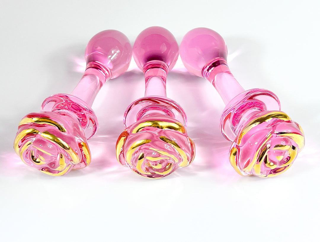22K Pink Petal Glass Toy