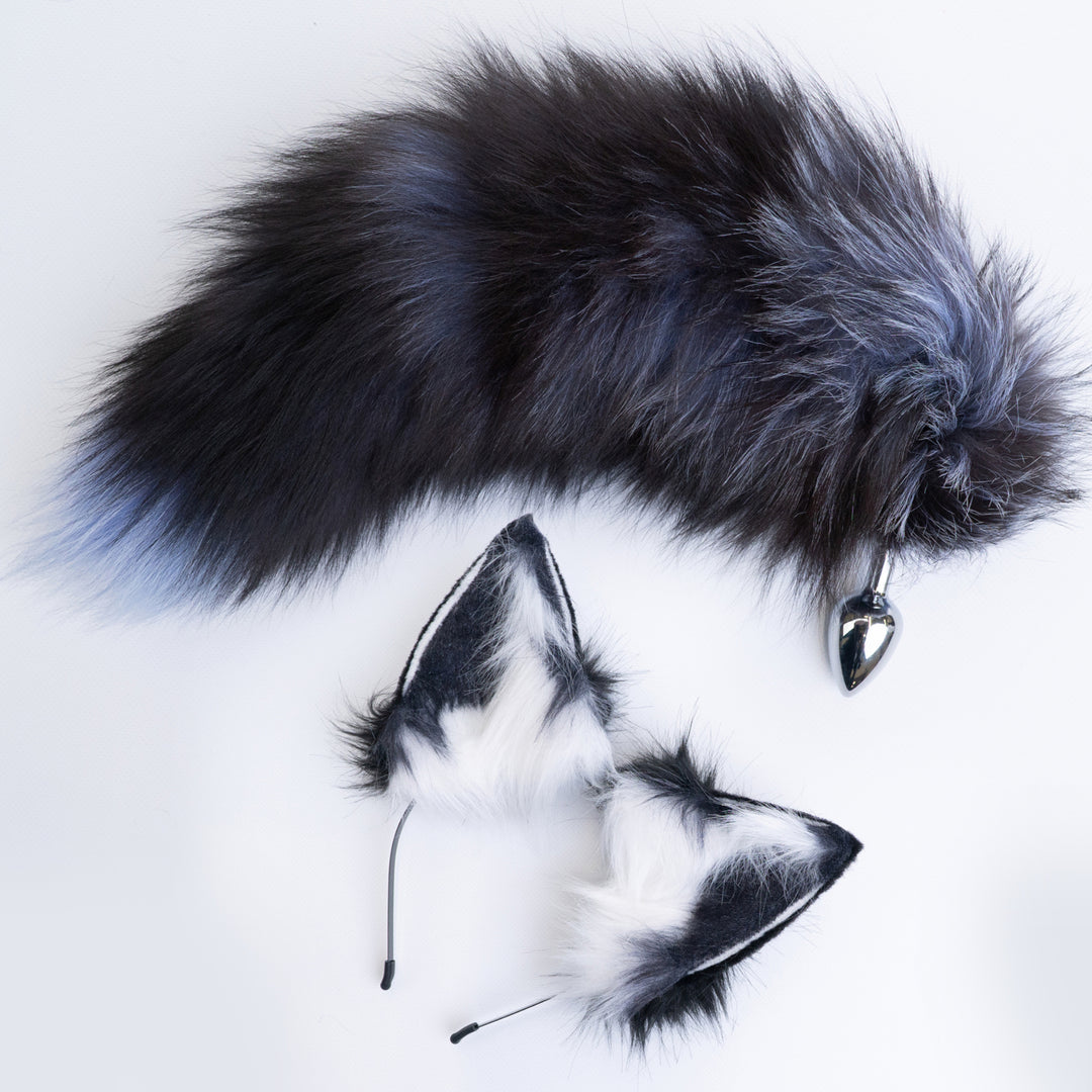 Arctic Blue 17" Fox Tail Set