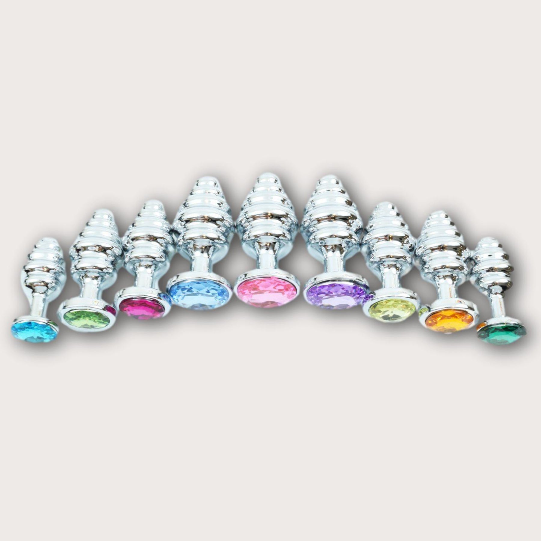 Ribbed Jewel Butt Plugs Indulge Ribbed Jewel Butt Plugs Indulge
