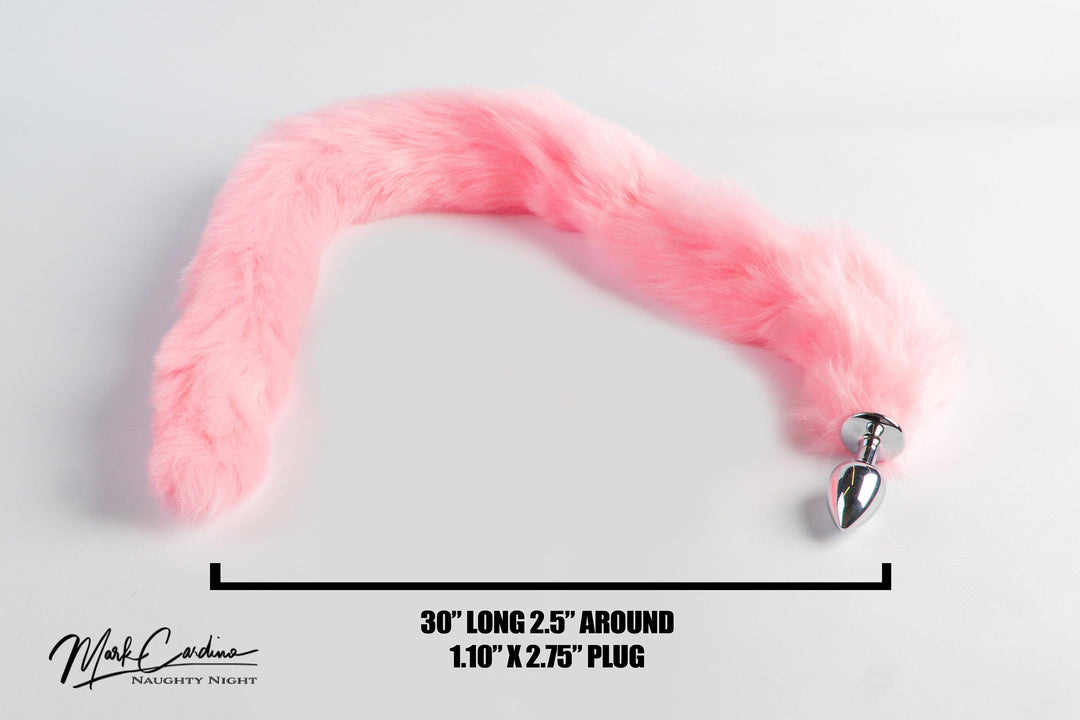Pink Faux Tail Plug Set With Ears Fox Tail Anal Plug Cosplay Naughty Sex Roleplay Sex Toy Anal Plug Cat Tail Butt Plugs Pet Play BDSM DDLG