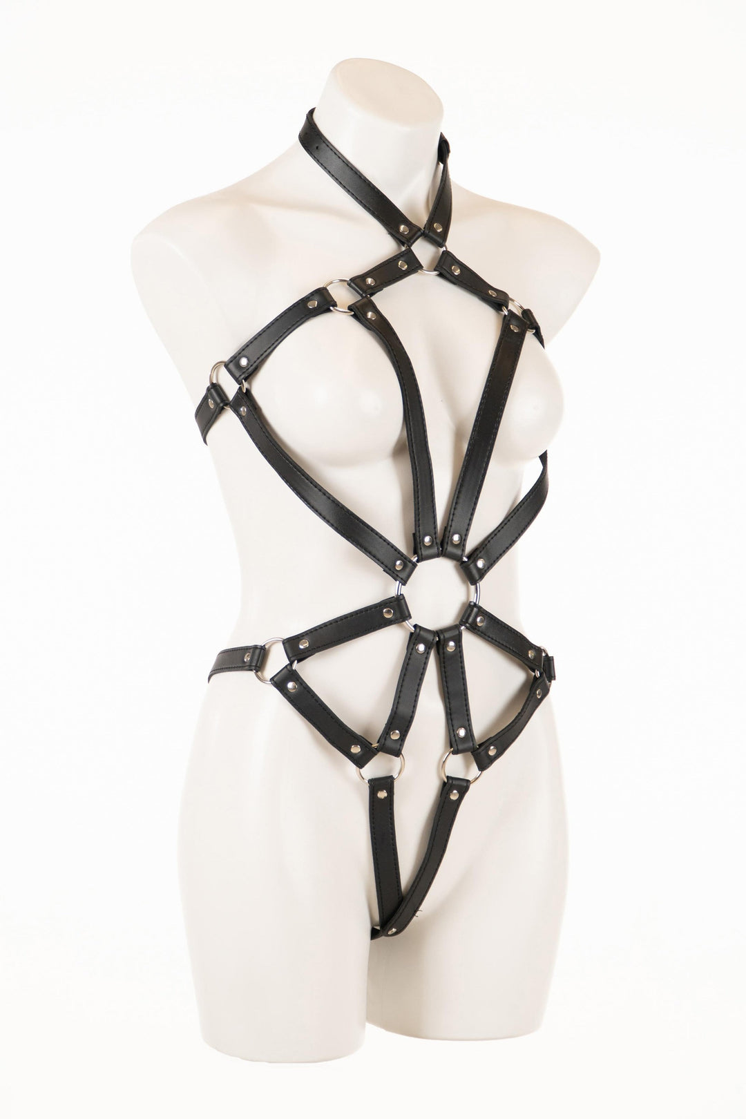 Sexy Full body leather harness lingerie, Rave Wear lingerie, Bdsm erotic lingerie, women bondage harness, BDSM costume, Cage body harness