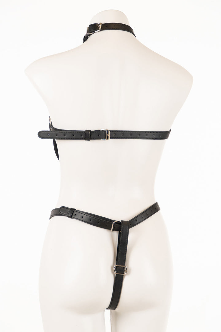 Sexy Full body leather harness lingerie, Rave Wear lingerie, Bdsm erotic lingerie, women bondage harness, BDSM costume, Cage body harness